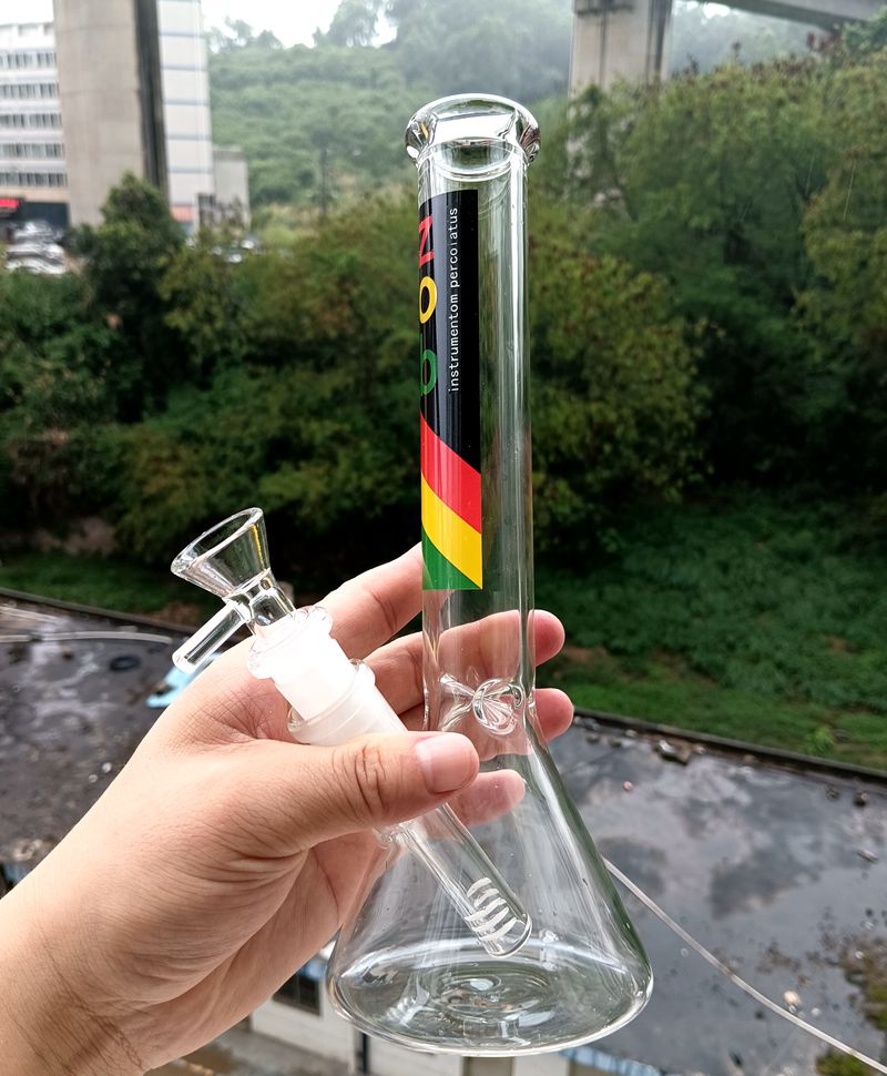 Eau en verre transparent Bong Straight Gamiahs 8,5 pouces d'huile DAB Recycler Recycler Fumer Pipes avec une femelle Joix de 18 mm