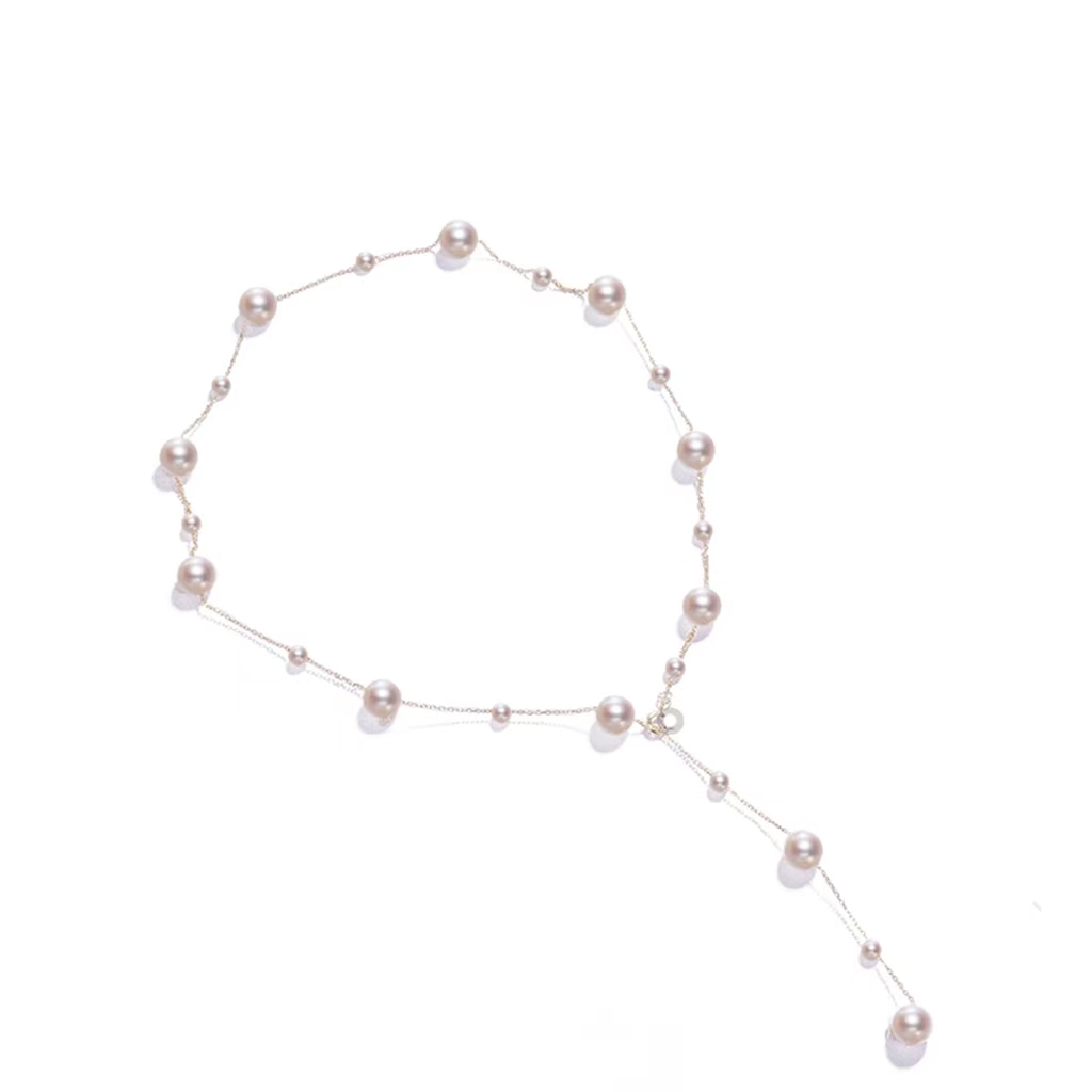 Natural Freshwater Pearl S925 Sterling Silber Chain 4 Tragen von Methoden für ein Halskettengeschenk für Frauen Schmuck Mode hat Persönlichkeit