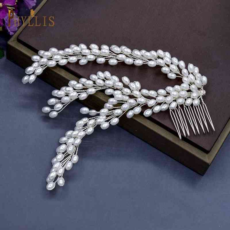 Wedding Haar Sieraden A465 Pearl Combs Headpiece Bride Ornamenten Bridale Accessories Tiara T220907