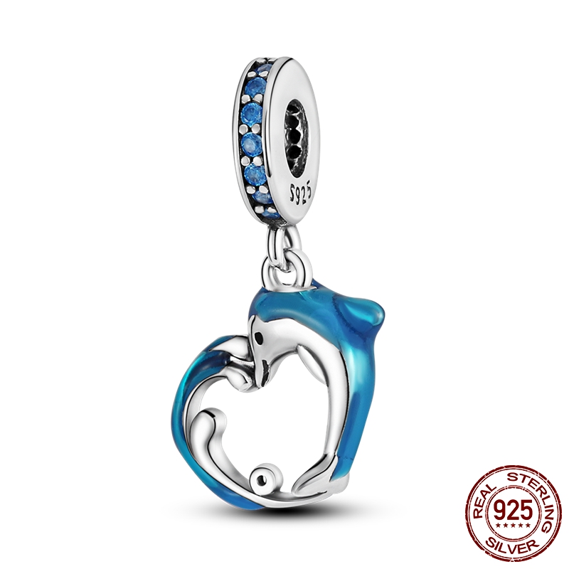 925 Silver charm p￤rlor dingle diy s￶t baby bi och honung p￤rla passar pandora charms armband diy smycken tillbeh￶r