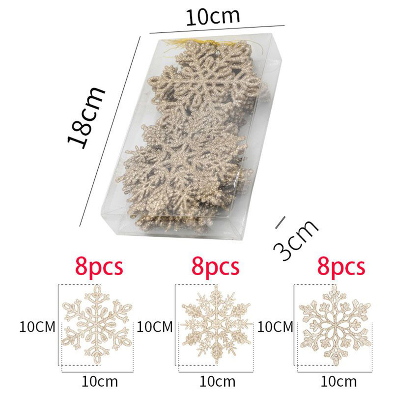 Décorations de Noël décorations de flocon de neige d'arbre de Noël ornements de flocon de neige en plastique ornements de flocon de neige suspendus d'arbre de Noël du pays des merveilles 220908