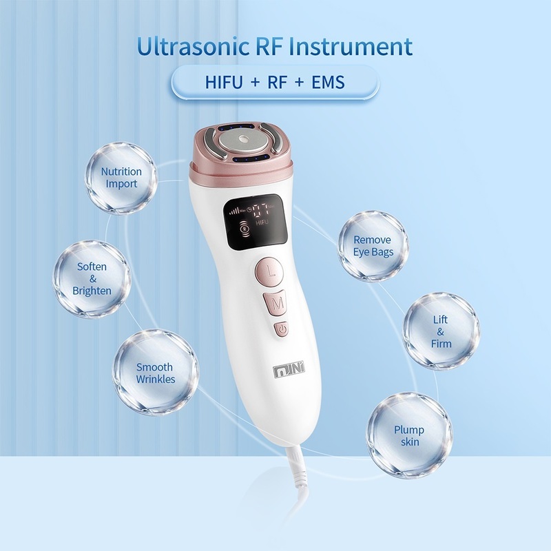 Ansiktsvårdsenheter Mini HIFU Machine Ultraljud RF Dra åt lyftterapi EMS Beauty Device Furning Anti Wrinkle LCD Screen Salon 220908