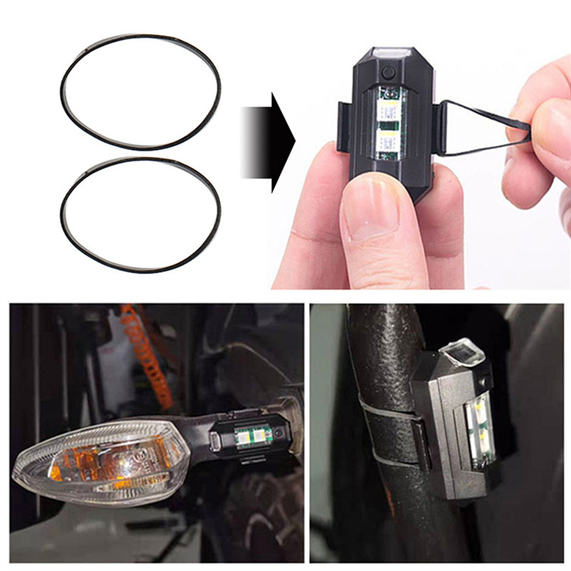 LED Motorcycle Lighting Gadget Warning Flashing Anti-collision Mini Signal Blinker Lights with Strobe Turn Signals lamp Drone RVs Yachts Camping Indicator