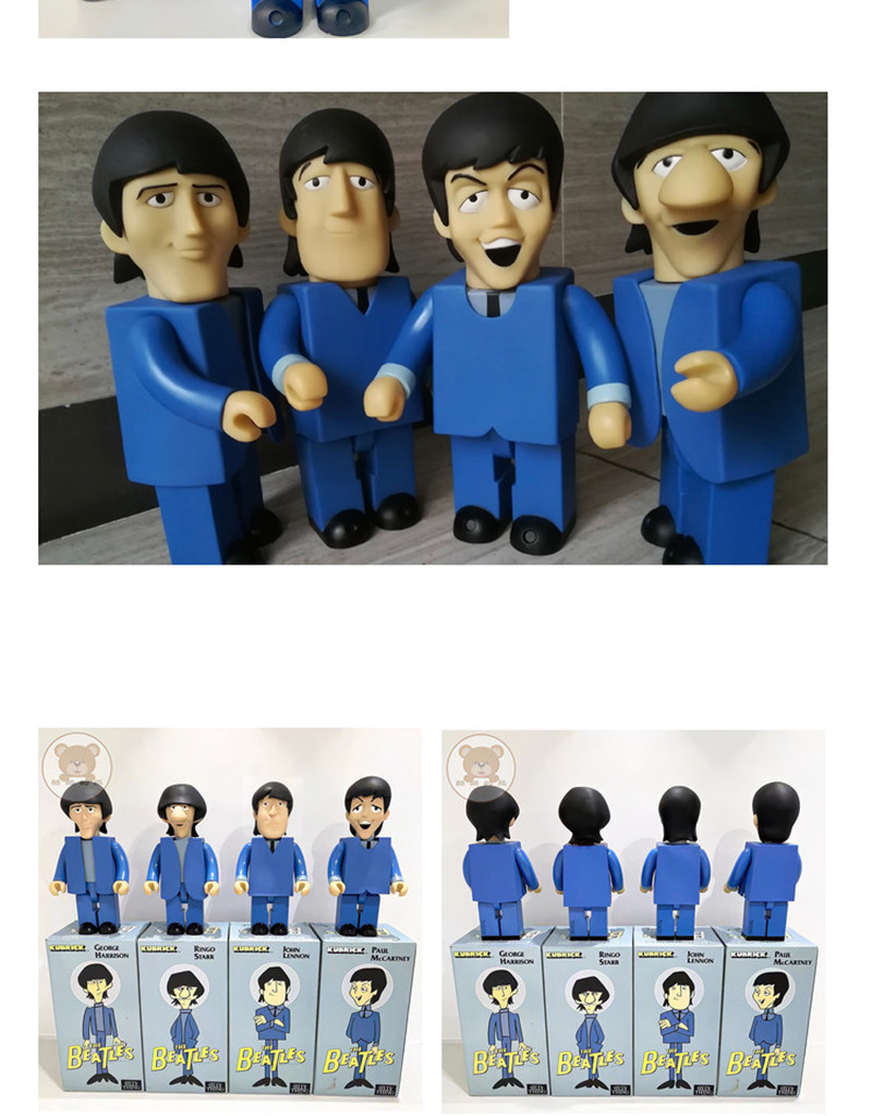 Nowe gry Bearbrick 400% Beatlesów Gwałtowne bloki konstrukcyjne nosi lalki, graj ręcznie robione ozdoby 28 cm