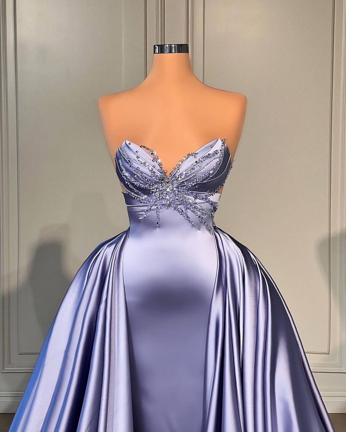 Sprankelende zeemeermin avondjurken mouwloze strapless sweetheart Appliques pailletten kralen vloer lengte satijn celebrity plus size feestjurken prom jurk