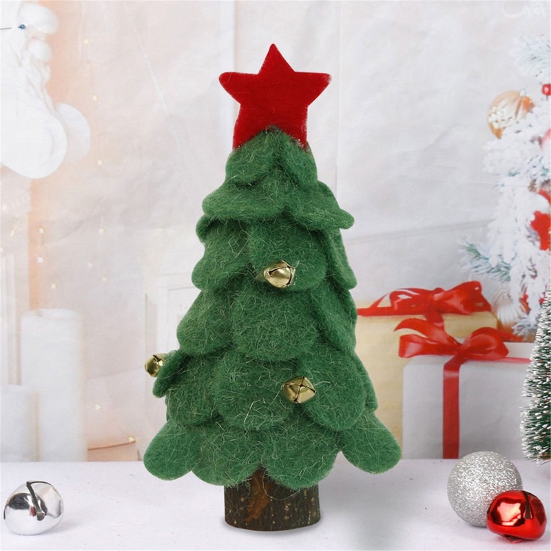 Christmas Decorations Diy Felt Tree Snowman With Ornaments Fake Kids Toys Party Decoration Year #t2p 220908