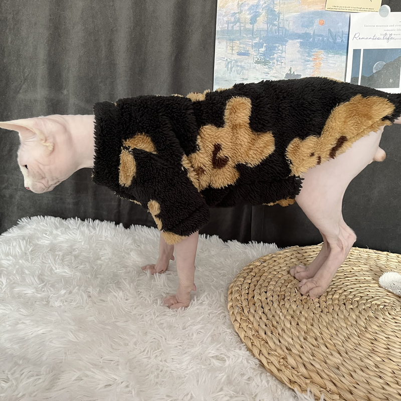 Костюмы для кошек C C осень зимний котенок теплый густой пив Devin Rex Costume Sphynx Costum