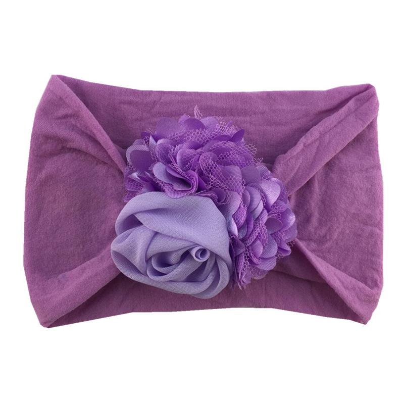 Bébé doux Nylon bandeau de cheveux en mousseline de soie fleur large bandeau mode enfants coiffure infantile cheveux accessoires photographie accessoires