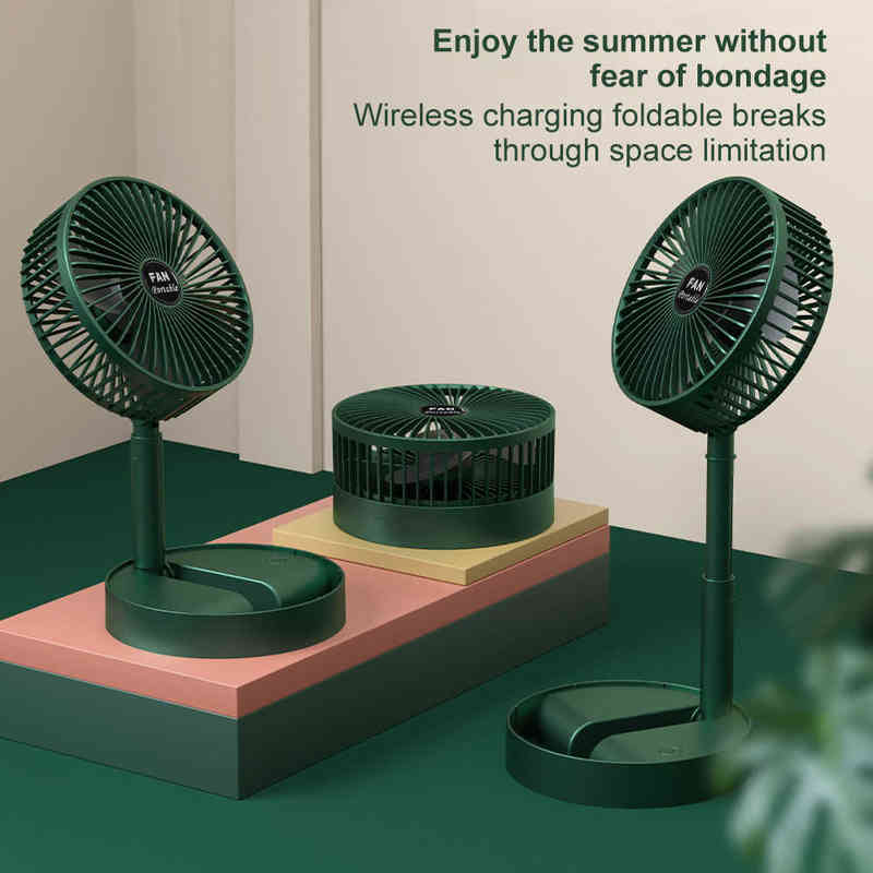 Elektrische ventilatoren USB draagbare oplaadbare ventilatorkantoor Huishoudelijke opvouwbare telescopische ventilator Lage Noise High Battery Life Standby Mini Electric Fan Nieuw T220907