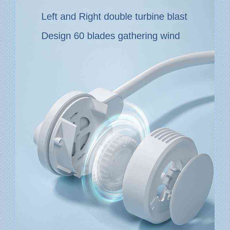 Ventilateurs électriques Cou Fan Main Libre Personnel Mini Ventilateurs USB Cou Accrocher Ventilateur Personnel Ventilateur De Refroidissement De Poche Portable Ventilateurs Portable Cou T220907