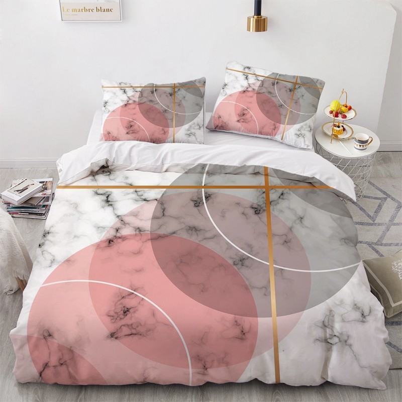 Ensembles de literie Ensembles de literie simples 3D Marbling Housse de couette Housse de couette Couette Linge de lit Taie d'oreiller King Queen Full Double Single Home Textile 220908