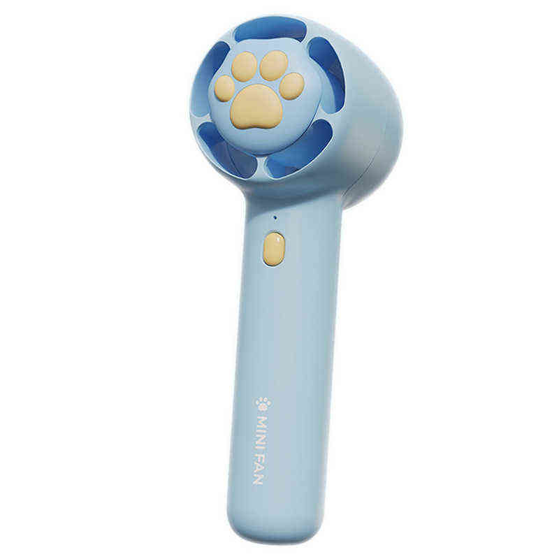 المعجبين الكهربائيين يتخبطون Cat Paw Paw Fan Handheld 3 سرعات معجزة قابلة لإعادة الشحن لمكتب سطح المكتب في الهواء الطلق محمولة كهربائية صغيرة مروحة T220907