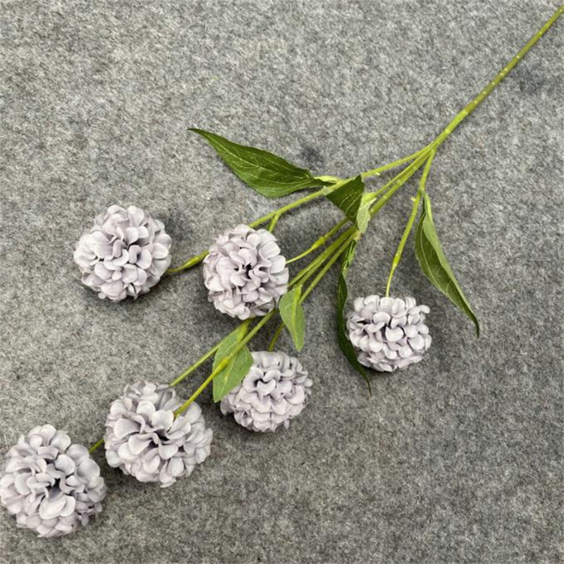 One Flux Flowers Haste Longo Delicado Bola 6 Cabeças por Peça Simulação Round Dandelion para Centrões Centrais de Casamento