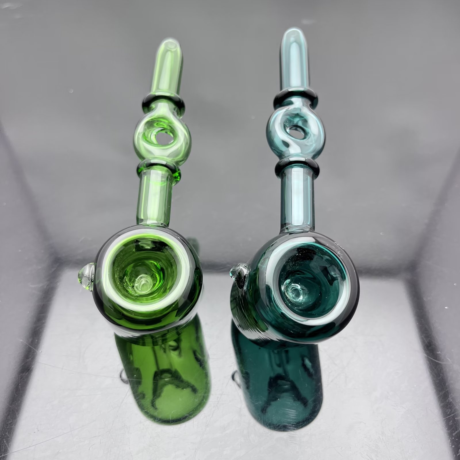 Glasschüsselpfeifen Male Joint Color Funnel Bowls Smoking Neue Farbe 2-Rad supergroße Hammerglaspfeife