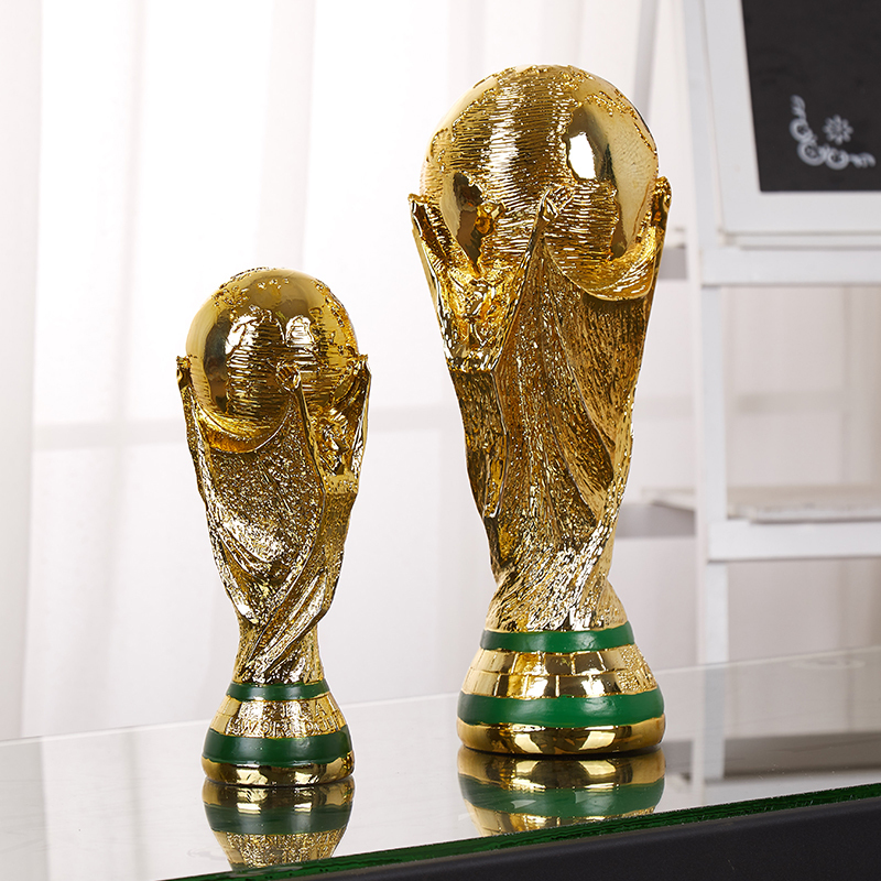 Outros suprimentos de festa de evento 36 cm estatuetas de ouro campe￣o de futebol do mundo mascote mascote da Copa do Mundo Resina Recuerdos de la Copa del mundo Ornamentos 220908