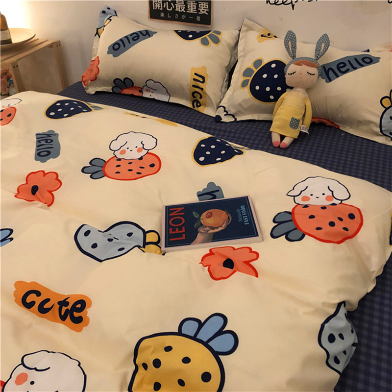 Juegos de cama Juego de funda nórdica Pareja Funda nórdica Kits familiares Juego de colcha de edredón individual Juego de cama Funda de cama nórdica 90 Sábanas de anime 220908