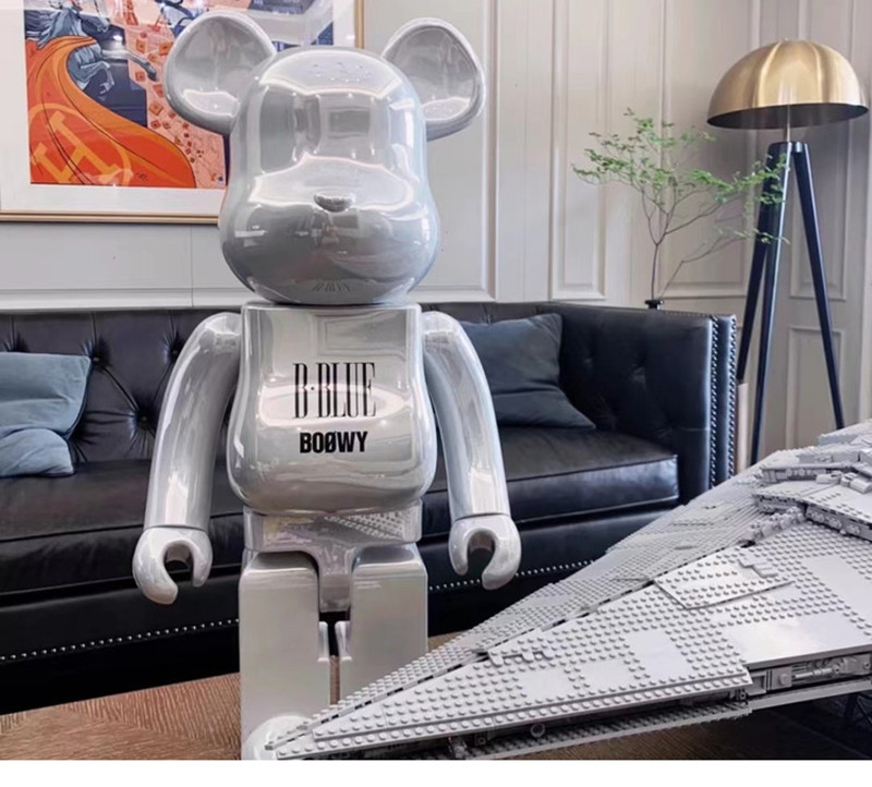 ألعاب جديدة Bearbrick تعزز 1000 ٪ لبنات البناء العنيفة دب تريند ديكورات غرفة المعيشة دمية مصنوعة يدويًا 70 سم