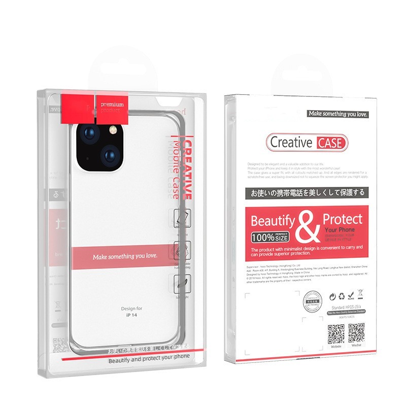 Custodie telefoni Fashion Design Custodie trasparenti in TPU iPhone 14 Pro Max i con scatola