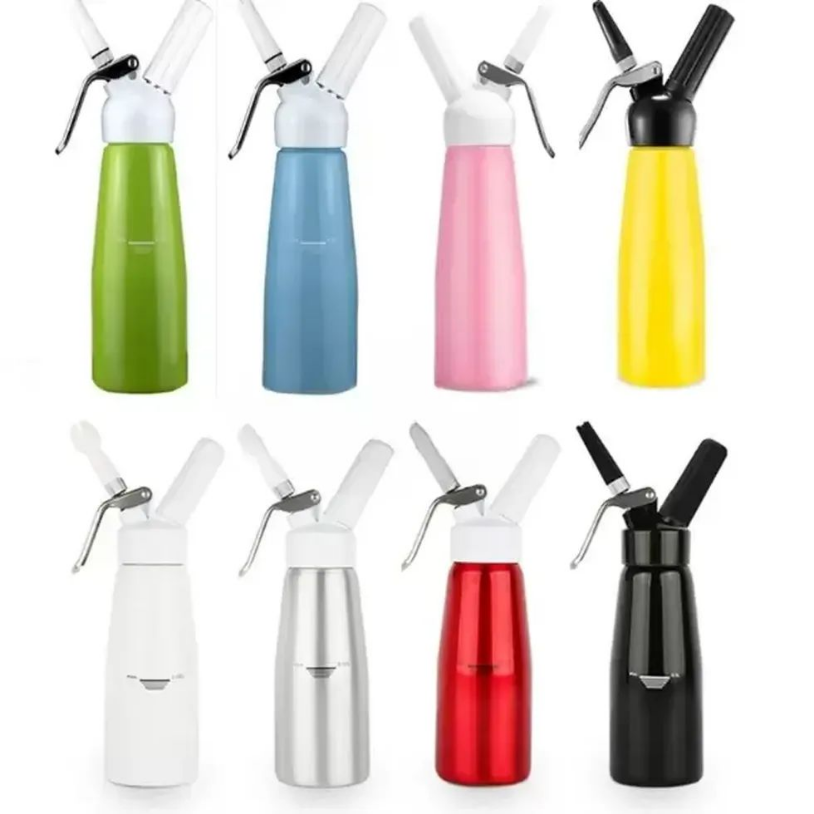Ice Cream Tools Cream Dispenser Whipped Whipper Artisan Cream Whipper with Decorating Nozzles Made of Aluminum 500ML 908