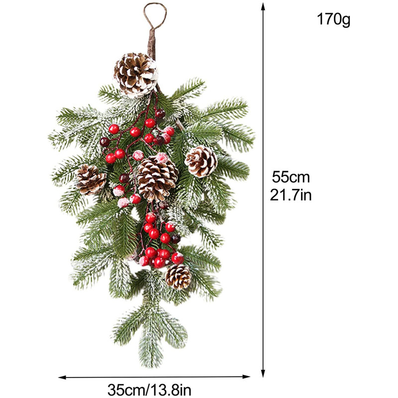 Faux Floral Greenery Christmas Led Rattan Garland Decorativo Verde Christmas Garland Artificial Xmas Tree Rattan Banner Decoración Guirnalda # T2G 220908