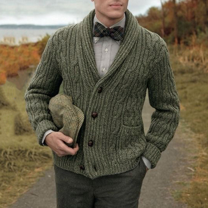 Giacche da uomo in maglia invernale in lana di cashmere cardigan moda maglione lavorato a maglia jacquard cappotti caldi spessi di alta qualità 220908