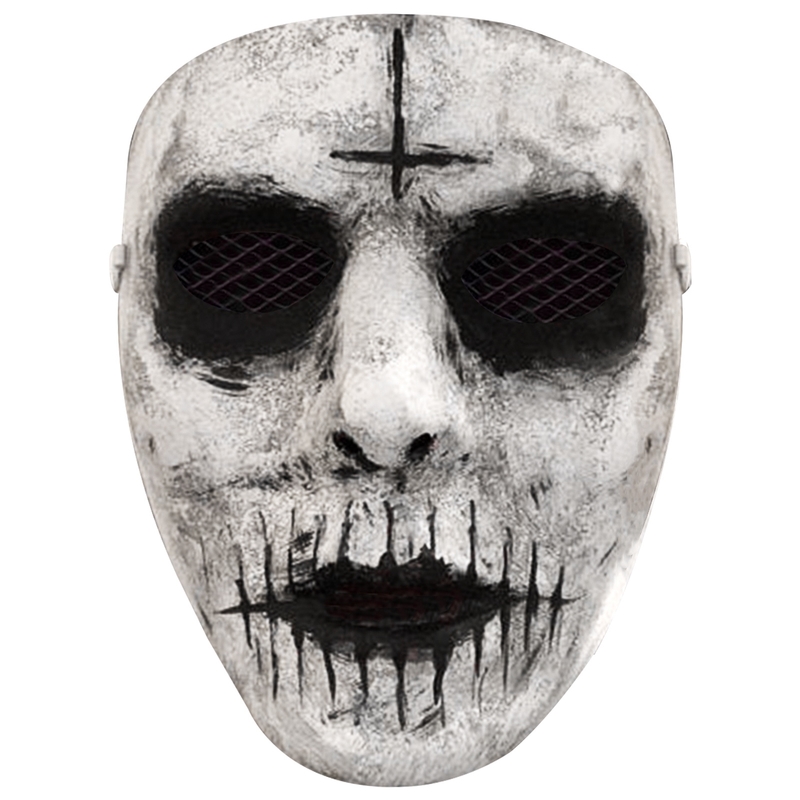 Masques de fête Demon Killer Mask Horror Zombie Glowing Red Eye Headgear Masque en latex Masque effrayant pour Halloween Thème de Pâques Accessoires de fête 220908
