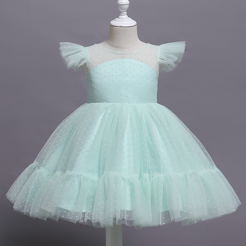 Robes de fille Robe de fille d'été Fête d'anniversaire Robe de princesse Enfants Robe à pois Robe de fille de fleur Tutu de mariage Robes moelleuses Vestidos 220908