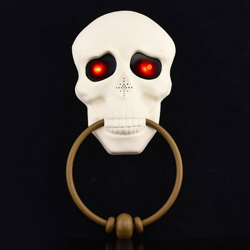 Toys Halloween Halloween Skull Design effrayant Sound Doorbell Party Horror Props Porte Rings Eye Lumineux Porte Lumineuse Bell Touet Home Decoration 220908