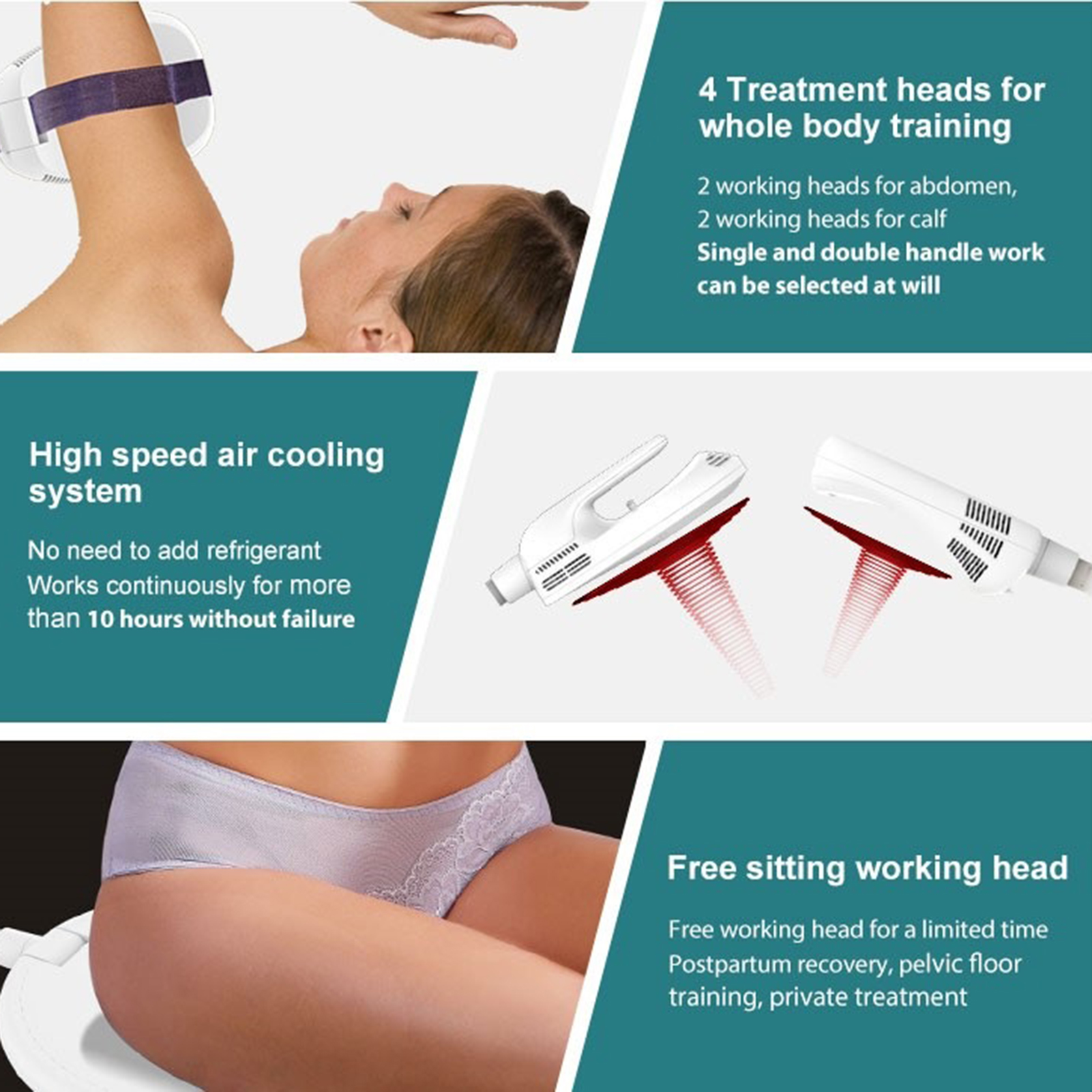 Bärbar EMS-muskelstimulator för högintensiv träning och kroppsformning: Få styrka, tonmuskler och främjar fettförlust