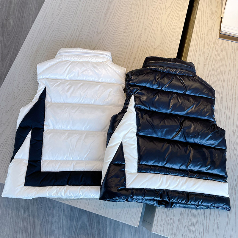 Bébé Designer Vêtements Down Gilet Blanc Eiderdown Automne Hiver Style Col Debout Avec Veste Épaissi Pour Garçons Et Filles Vêtements Pour Enfants