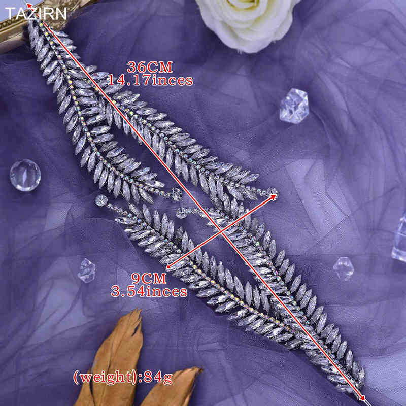 Bijoux de cheveux de mariage Nouveau luxe baroque cristal flexible bandeau grand mariage diadèmes pour femmes à la main argent princesse fête d'anniversaire bal casque T220907