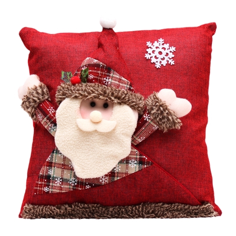 CuscinoCuscino decorativo Creativo Buon Natale Cuscino da tiro Cuscino carino Peluche Xmas Party Decor E1PD 220908