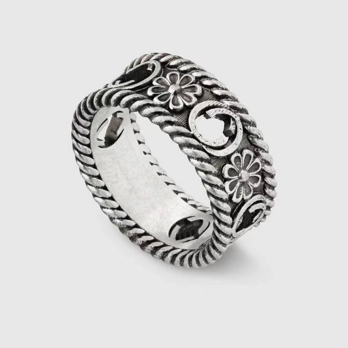 Fashion Band Ring 925 silverringar för kvinnor bröllopsringar män designer trendiga smycken bredd 4mm 6mm 231k