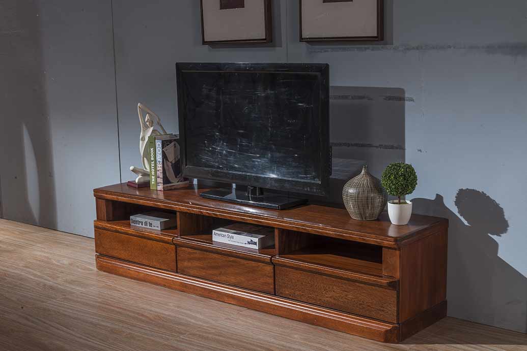 Meubles de salon en bois massif armoire télévisée minimaliste moderne