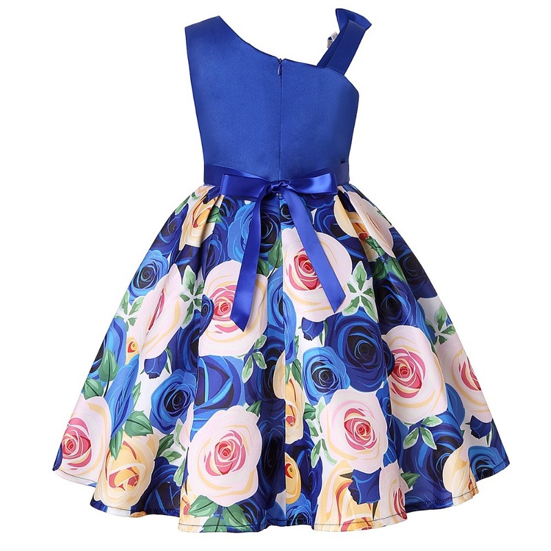 Robes de fille Été enfants robes de fleurs pour les filles de Noël enfants vêtements robe princesse anniversaire fête de mariage bébé fille robe avec arc 220908