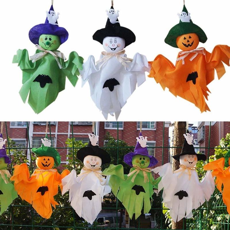Decoração de partidos decoração de Halloween pendurada pendurada pingente de palha fantasma de abóbora para o pátio de pátio para o jardim e decorações de férias 220908