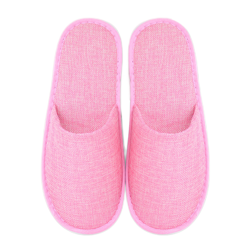 Disposable Slippers Comfortable Breathable SPA Anti-slip Hotel Home Travel Linen Slippers Hospitality Footwear Guest Shoes HY0460