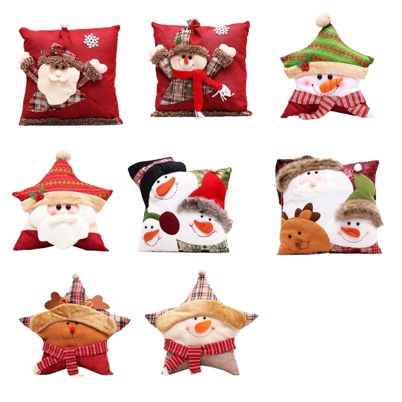 CuscinoCuscino decorativo Creativo Buon Natale Cuscino da tiro Cuscino carino Peluche Xmas Party Decor E1PD 220908