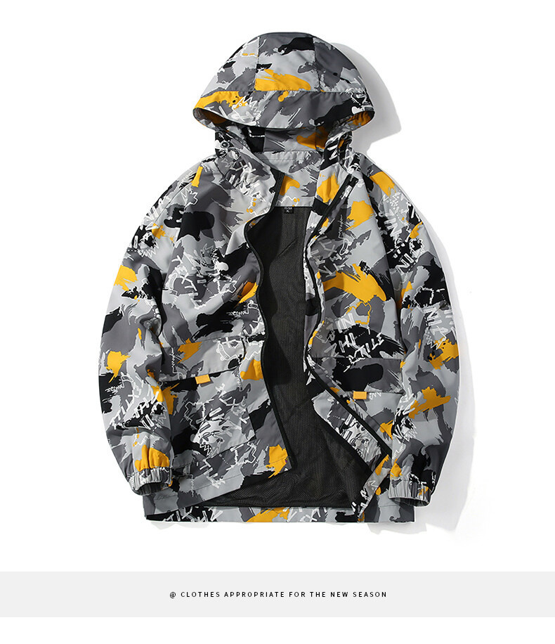 Jackets masculinos Men camuflagem Windbreaker Autumn Happed Brand Fashion Fashion Casual Streetwear Hip Hop Sportwear Oversize 8XL 220908