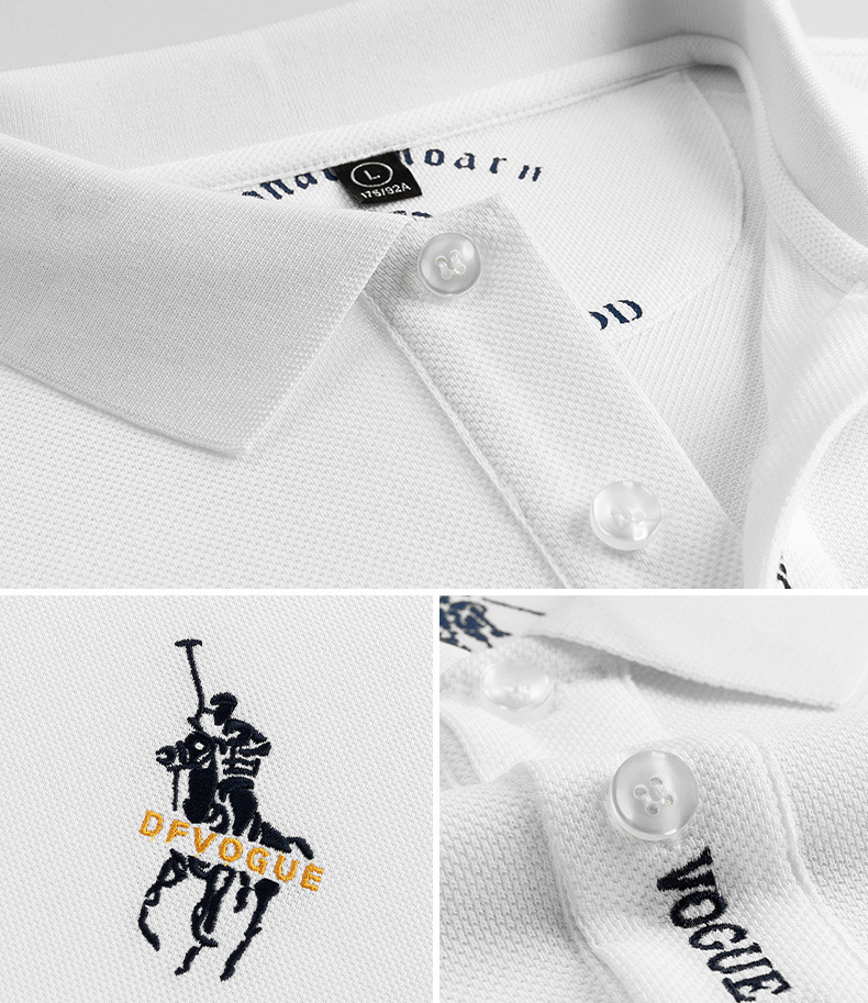 Herren-Poloshirts für Herren, Herbst-Tenis-Passform, bestickte Baumwolle, langärmelig, modisch, lässig, Business-Hemd, Polo-Homme 220908
