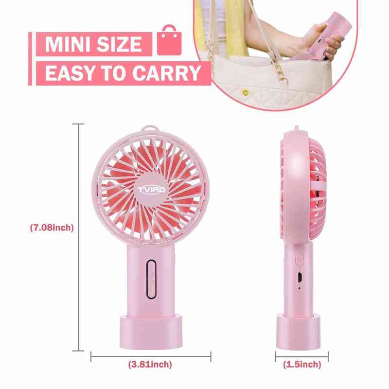 Elektriska fläktar Mini Portable Hand Fan USB RECHARGEABLE FAN AIR COOLING Handheld Fan Air Cooler 2200mAh Battery 15 Angel Justerbar Ventilador T220907