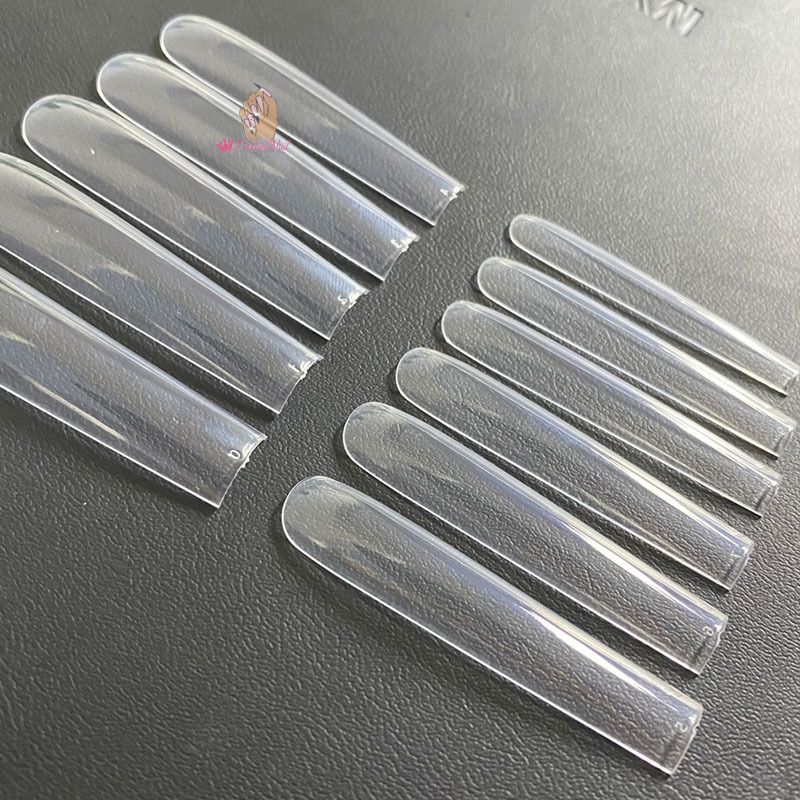 False Nails 3XL Square Straight Long Full Cover Artificial Acrylic Nail Tips Clear Press On Manicure Tool 220908