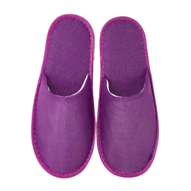 Disposable Slippers Comfortable Breathable SPA Anti-slip Hotel Home Travel Linen Slippers Hospitality Footwear Guest Shoes HY0460