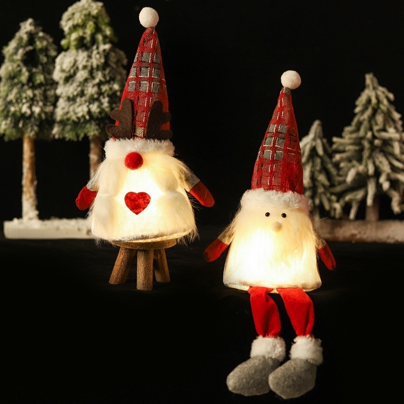 Altri articoli feste di eventi Giocattolo di Natale Gnomo incandescente Decorazione bambole Ornamento la casa Regalo di Natale Navidad Natal Cristmas 220908