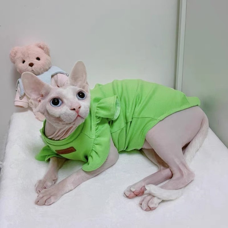 Cat Costumes Luxury Sphynx Cat Clothes Summer Dog Fancy Dress For Hairless Cats Clothing Small French Bulldog Puppy Costume Kittens Vest 220908