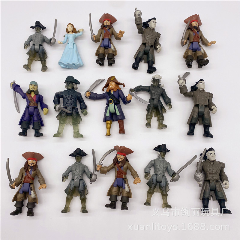 Piratenfiguren Hand Office Dekoration Au￟enhandel B￼hne Fracht und Fu￟ gemeinsam bewegbares Puppengeschenk kleines Spielzeug