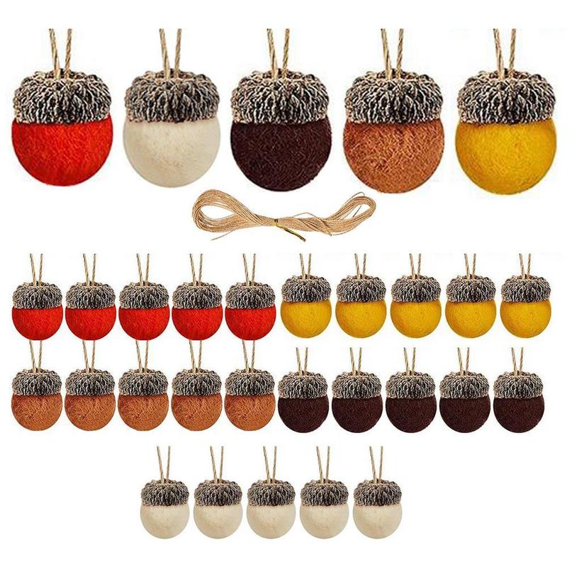 Julekorationer Andra evenemangsfestleveranser 31st Filt Acorn Tree Ornament H￤ngande Ball Home Office School Craft DIY Pendant Decoration 220908