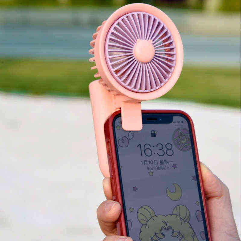 Ventiladores elétricos telefonar fã de clipe pequeno portátil Hold USB Rechargable Mini Fan Outdoor Sun Hat Umbrella Mini Electric Fan Student Presente Giving T220907