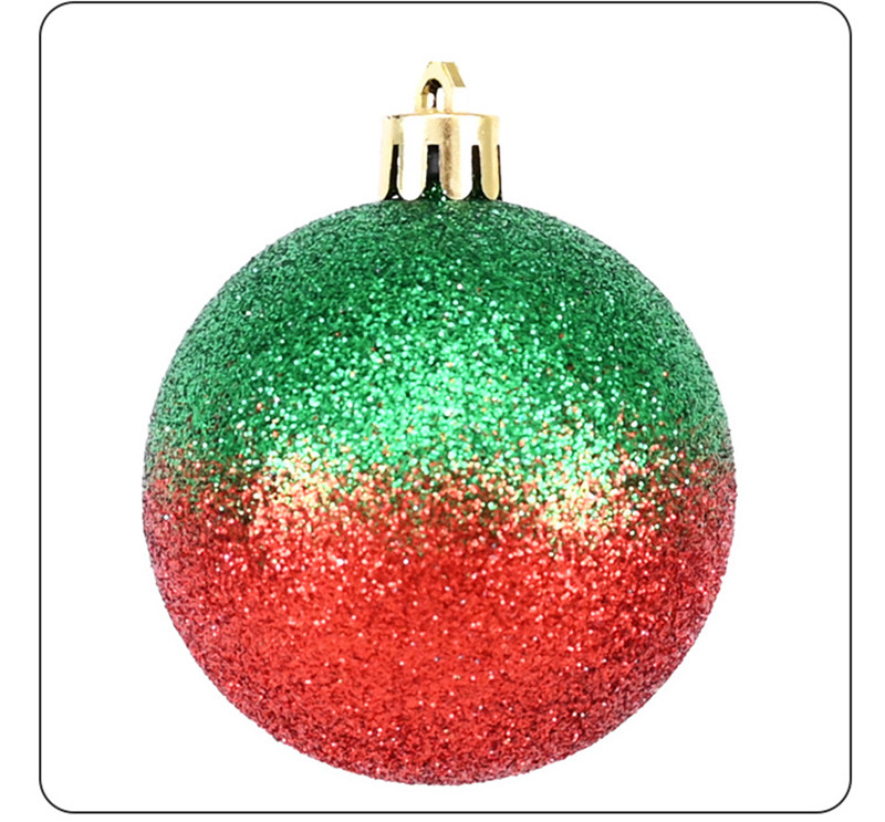 6 cm 8 cm arc-en-ciel saupoudrage or boules de Noël arbre de Noël suspendus ornements boule décorations de Noël pour hôtel maison Navidad nouvel an cadeau pendentif