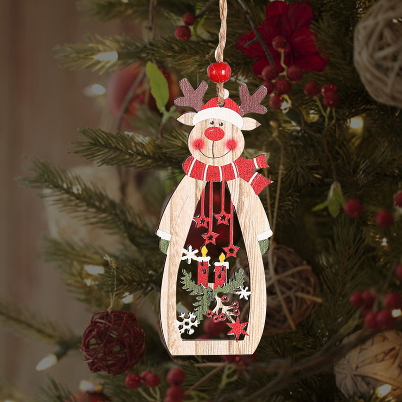 Autres Fournitures De Fête D'événement En Bois Décoration De Noël Père Noël Pendentif Suspendu DIY Arbre De Noël Année Décor À La Maison Cadeaux Ornements Drôles 220908